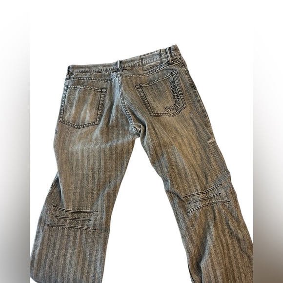 Rupert Difference Japanese Brand Distressed Patchwork Striped Jeans Sz 32 - Picture 7 of 12